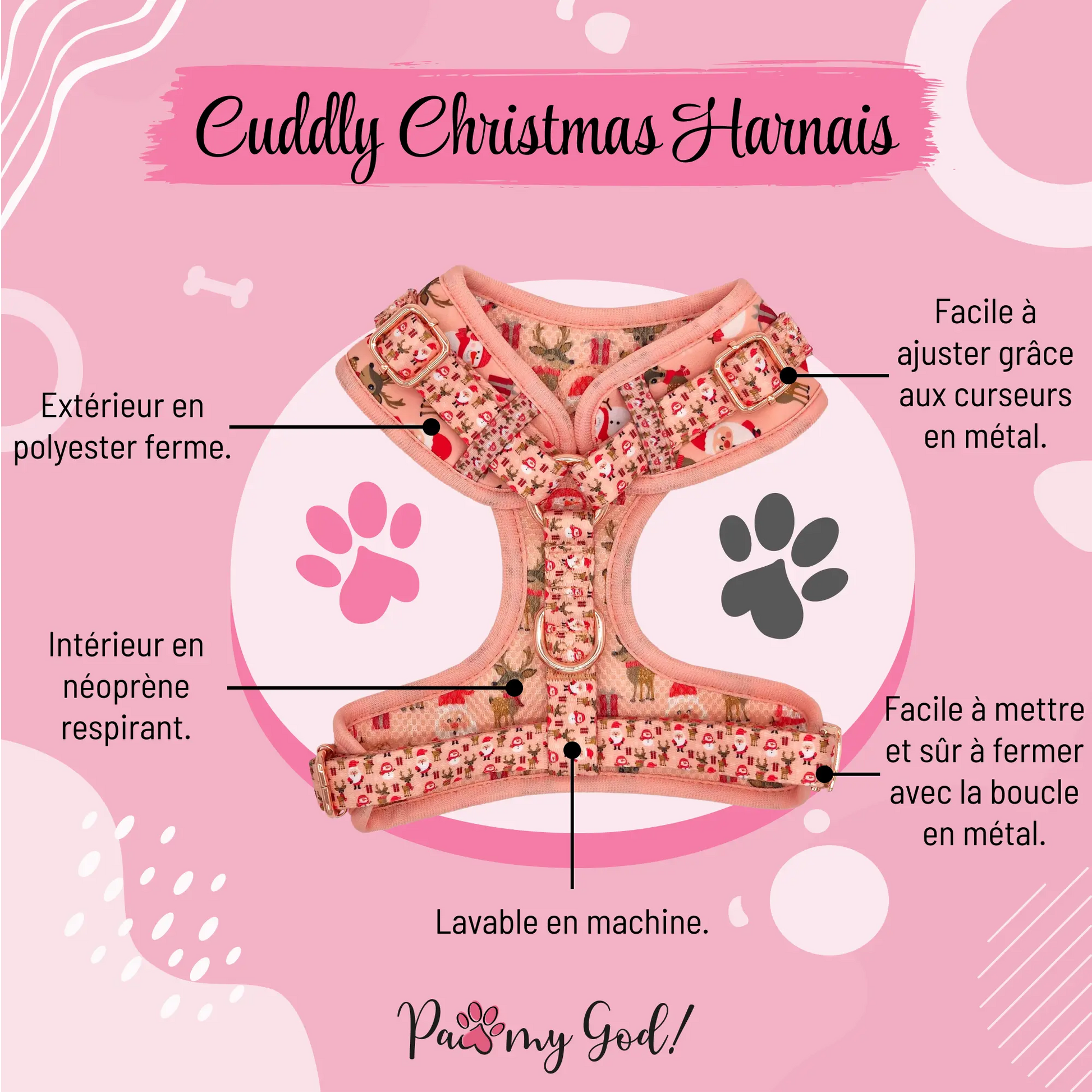 Cuddly Christmas Harness Features