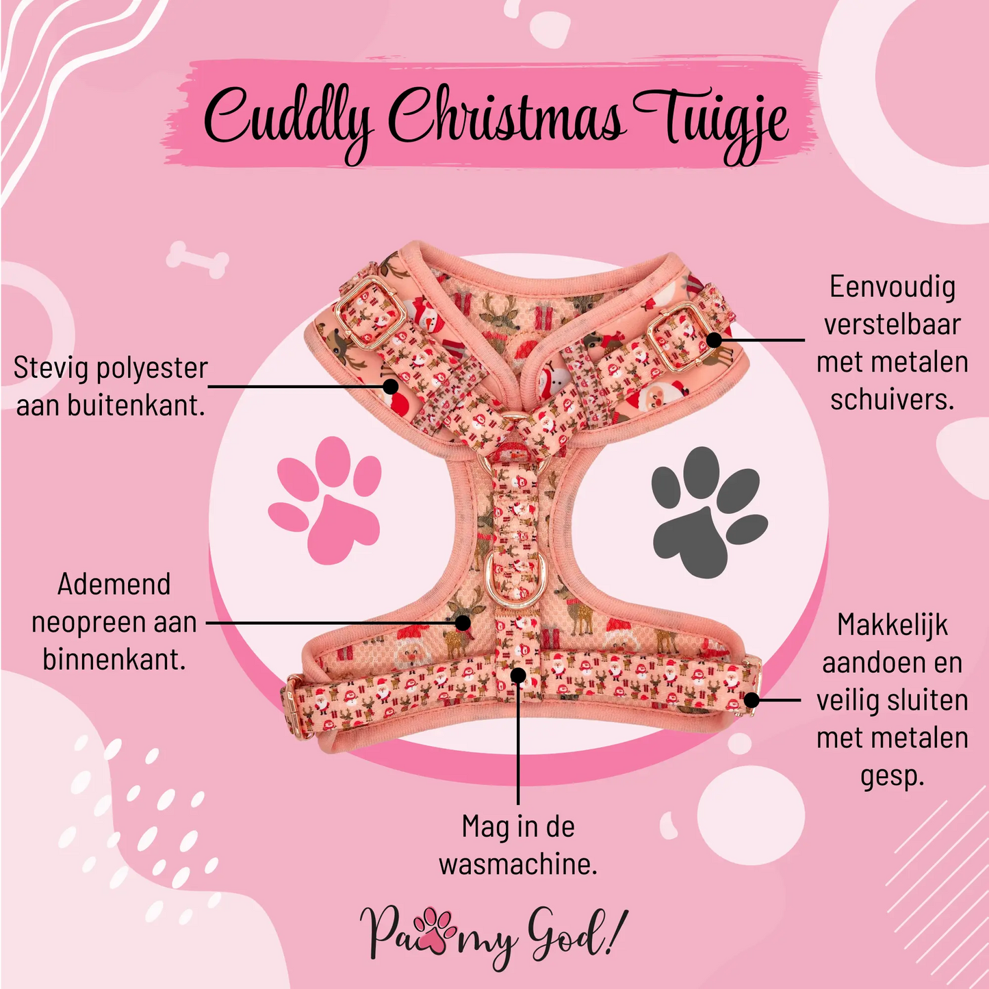 Cuddly Christmas Harness Features