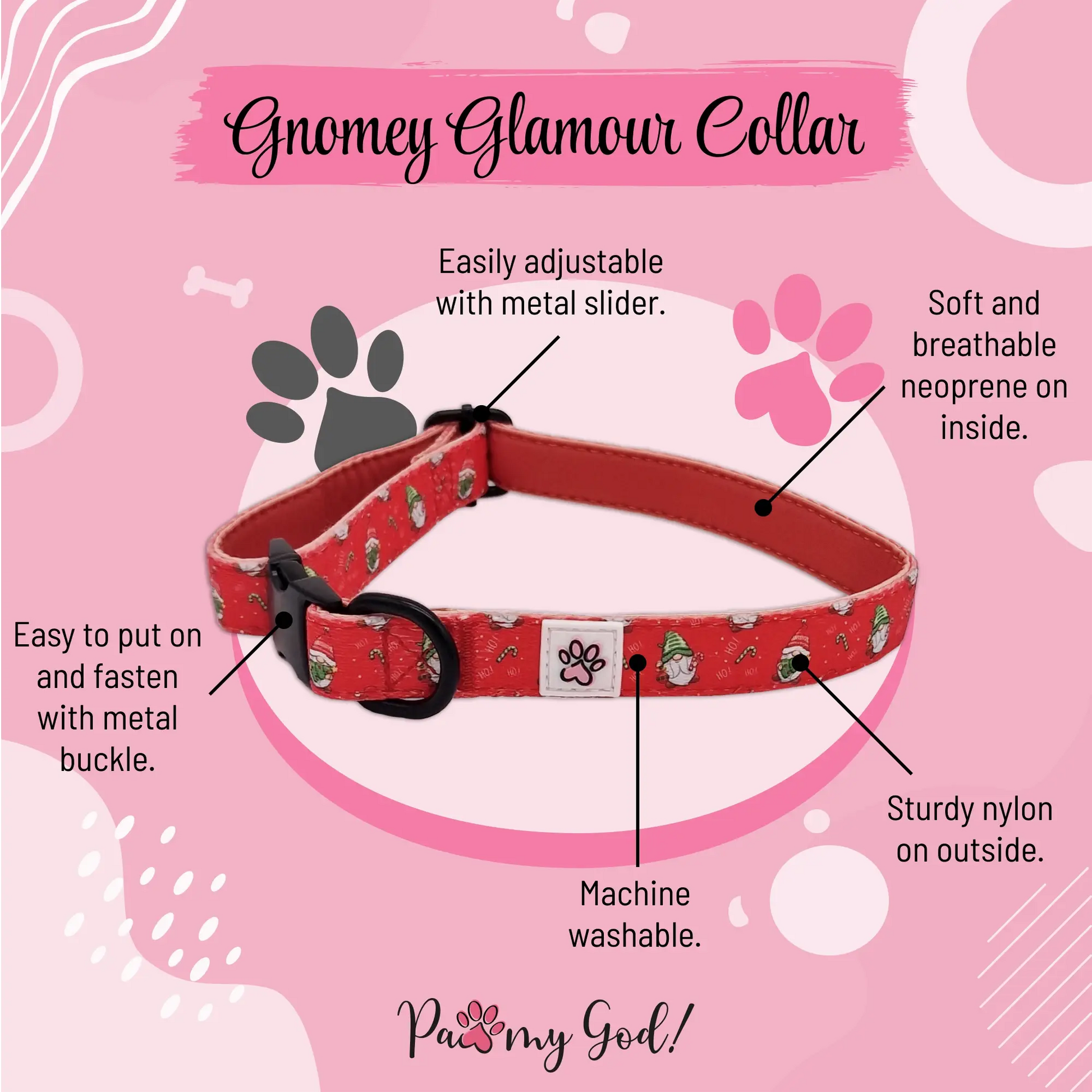 Gnomey Glamour Cloth Collar Features