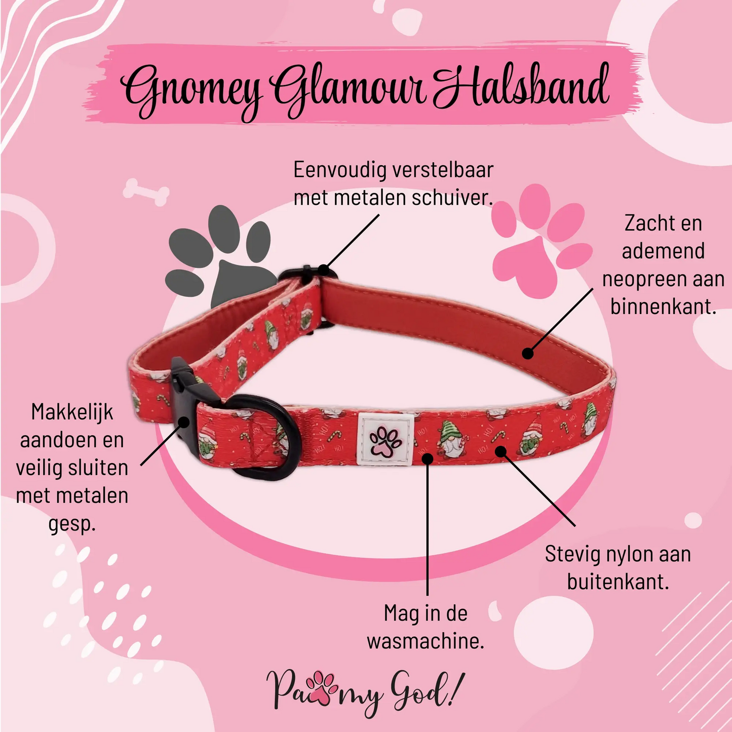 Gnomey Glamour Cloth Collar Features