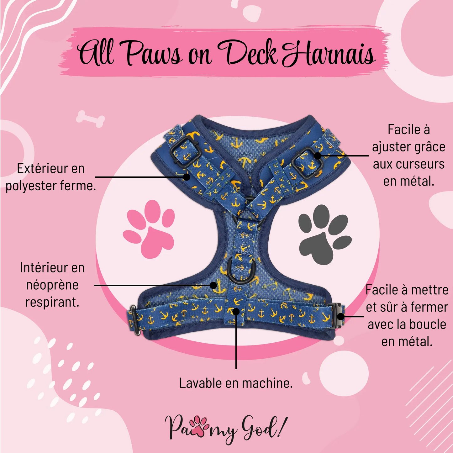 All Paws on Deck Harness Features