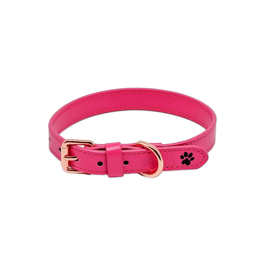 Pretty Pink Leather Collar