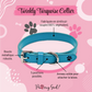 Twinkly Turquoise Leather Collar Features